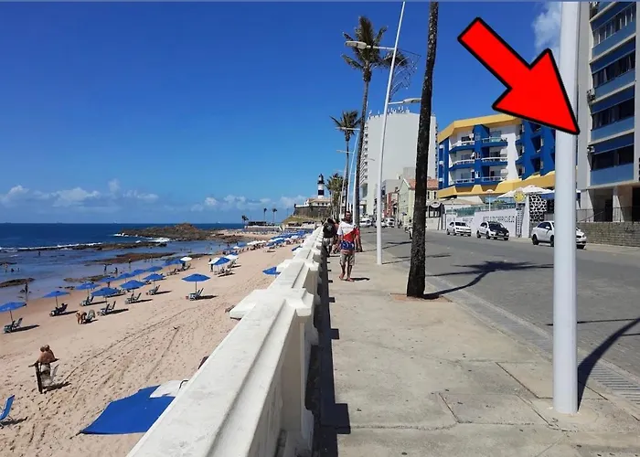 Belissimo Apartamento Vista Mar Deslumbrante Na Barra! Direto Na Praia E No Circuito Do Carnaval De Salvador.